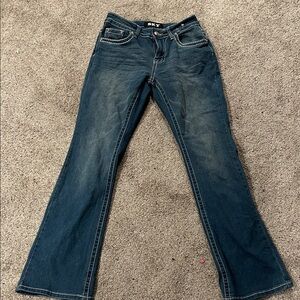 Sky Dark Blue Women's Bootcut Jeans